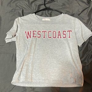 west coast crop top t-shirt